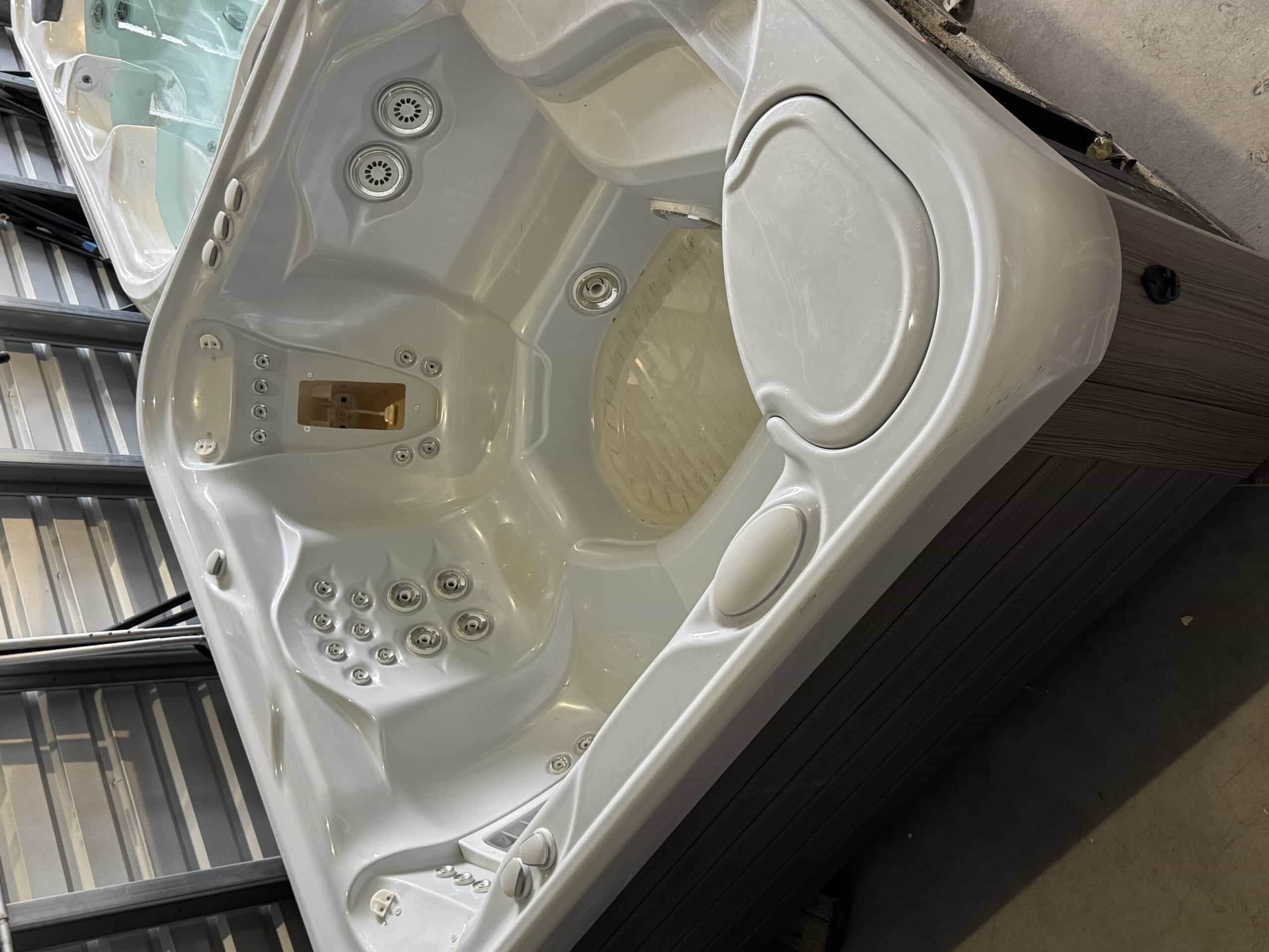 Used Bullfrog Spas X6L hot tub front corner view